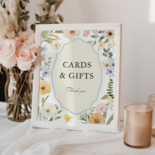 Pastel Bloemen Kaarten en Geschenken Poster