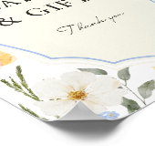 Pastel Bloemen Kaarten en Geschenken Poster (Hoek)