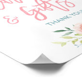 Pastel Bloemen Kaarten & Geschenken Party Tafeltek Poster (Hoek)