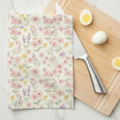 Pastel Bloemen Keuken Handdoeken (Quarter Fold)
