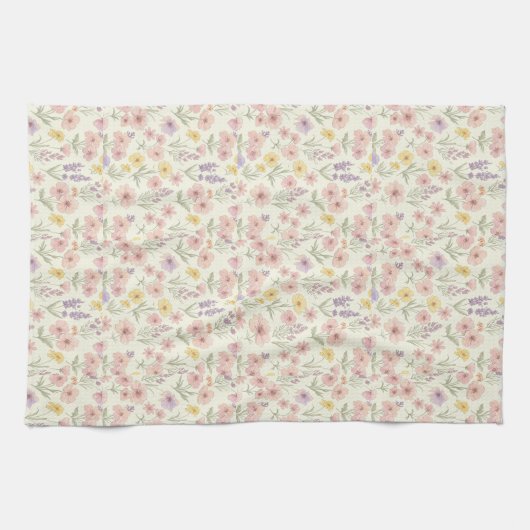 Pastel Bloemen Keuken Handdoeken (Horizontaal)