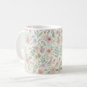 Pastel Bloemen Koffiemok (Voorkant links)