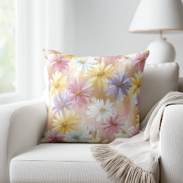 Pastel Bloemen Kussen