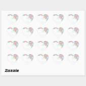 PASTEL BLOEMEN LENTE ZOMER HART STICKER (Vel)