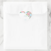 PASTEL BLOEMEN LENTE ZOMER HART STICKER (Tas)