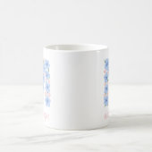 Pastel Bloemen Letter M Monogram Koffiemok (Center)