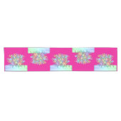 Pastel Bloemen Lichtroze Korte Tafelloper (Horizontaal)