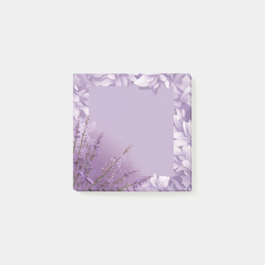 Pastel Bloemen Lijst Post-it® Notes (Voorkant)