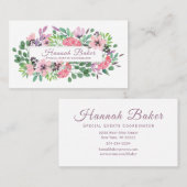 Pastel Bloemen Lijst Visitekaartje (Voorkant / Achterkant)