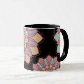 Pastel Bloemen Mandala Mok (Voorkant rechts)