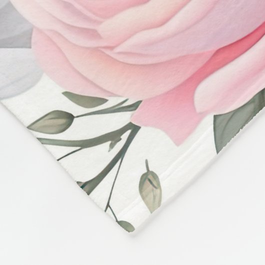 Pastel Bloemen Medley Bloemen Patroon Fleece Deken (Hoek)