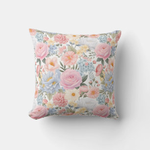 Pastel Bloemen Medley Bloemen Patroon Kussen