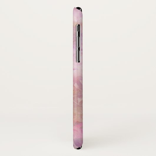 Pastel Bloemen Met Chic Schreef Monogram Case-Mate iPhone Case (Achterkant/links)