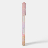 Pastel bloemen met chic schriftmonogram Case-Mate iPhone case (Achterkant / Rechts)