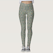 Pastel bloemen met een donkere achtergrond leggings (Voorkant)