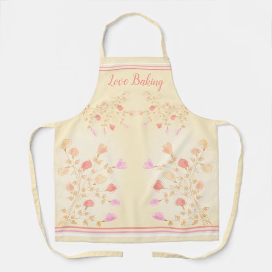 Pastel Bloemen met roze Schort (Voorkant)