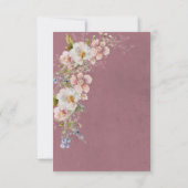 Pastel Bloemen Modern Roze Bruiloft Save The Date (Achterkant)