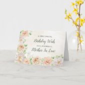 Pastel Bloemen Moeder in de wet Verjaardag Kaart (Gele Bloem)