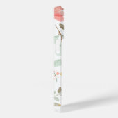 Pastel Bloemen Monogram iPhone Case (Achterkant / Rechts)