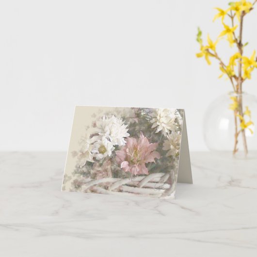 Pastel Bloemen Note Kaart (Gele Bloem)