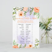 Pastel bloemen op de dag dat dit of dat spel (Staand voorkant)