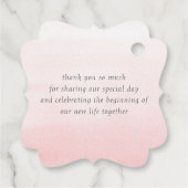 Pastel Bloemen Pampas Grass Bruiloft Dank u Bedankjes Labels (Achterkant)