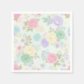 Pastel Bloemen Papier Party servetten (Voorkant)