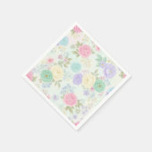 Pastel Bloemen Papier Party servetten (Hoek)