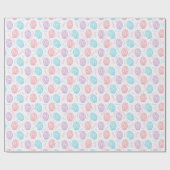 Pastel Bloemen Pasen Ei Patroon Cadeaupapier (Vlak)