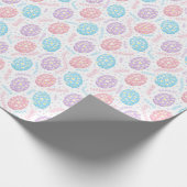 Pastel Bloemen Pasen Ei Patroon Cadeaupapier (Hoek)
