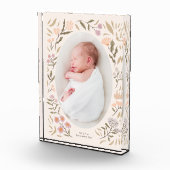 Pastel Bloemen Pasgeboren Foto Keepsake (Rechts)