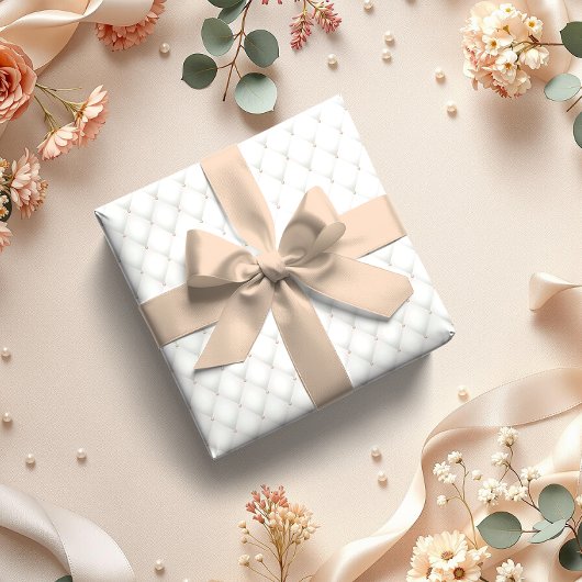 Pastel Bloemen Roze Elegante Bruids Huwelijk Inpakpapier Vel