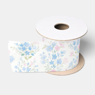 Pastel Bloemen Satijnen Lint