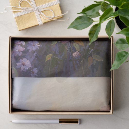 Pastel Bloemen Schilderen Zachte Bloeiende Tuin Tissuepapier (Geschenk)