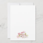 Pastel Bloemen Script bruiloft repetitie diner Kaart (Achterkant)