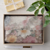 Pastel Bloemen Shabby Chic Roos Bloemendesign Brui Tissuepapier (Geschenk)