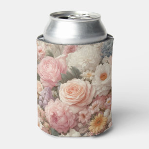 Pastel Bloemen Shabby Chic Roze Bloemig  Blikjeskoeler