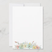 Pastel Bloemen Stijlvolle Script Engagement Party Kaart (Achterkant)