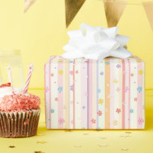 Pastel Bloemen Strepen Bruids Baby Shower Meisjes