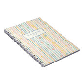 Pastel Bloemen Strepen Journaal Notitieboek (Rechterzijde)