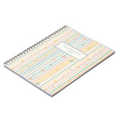 Pastel Bloemen Strepen Journaal Notitieboek (Linkerzijde)