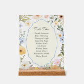 Pastel Bloemen Tabel Drie Zitplaatsen Grafiek Acryl Bord (Voorkant)