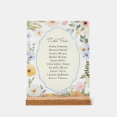 Pastel Bloemen Tabel Vier Zitplaatsen Grafiek Acryl Bord (Voorkant)