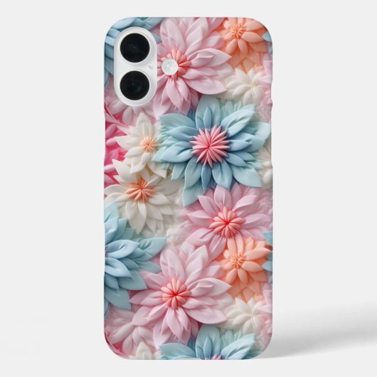 Pastel Bloemen Telefoon Case (Achterkant)