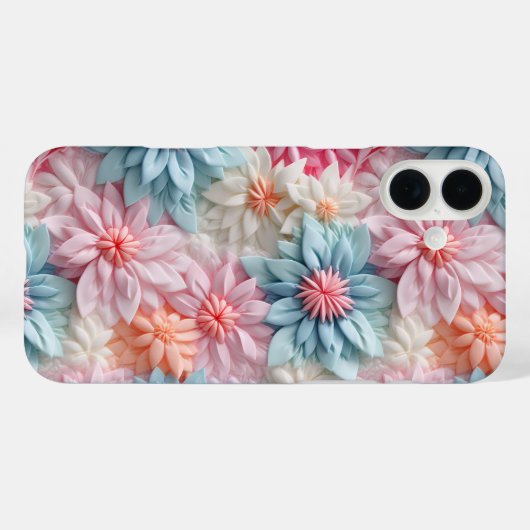 Pastel Bloemen Telefoon Case (Achterkant (horizontaal))