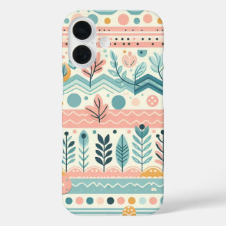 Pastel Bloemen Telefoonhoes iPhone 16 Hoesje