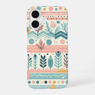 Pastel Bloemen Telefoonhoes iPhone 16 Hoesje