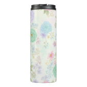 Pastel Bloemen Thermische Tumbler Thermosbeker (Achterkant)
