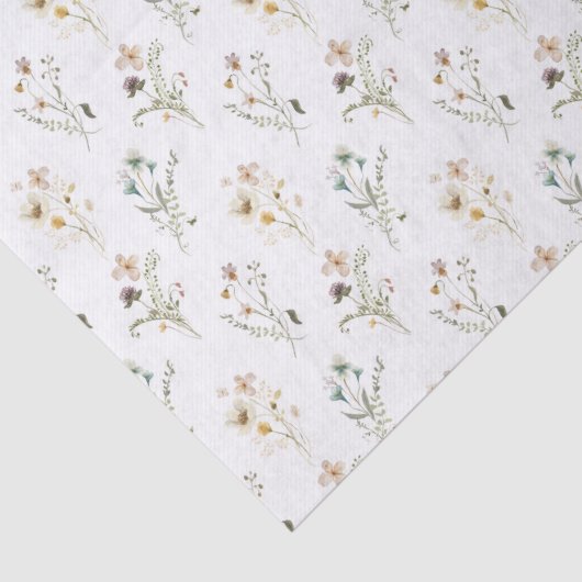 Pastel Bloemen Tissuepapier (Detail)