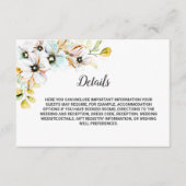Pastel Bloemen Trouwdetails Informatiekaartje (Voorkant)